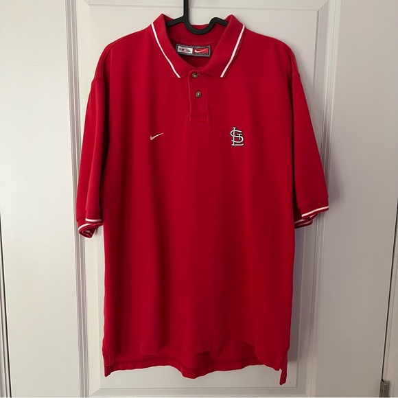 Nike mens Saint Louis Cardinals short sleeve polo shirt | size large - Picture 4 of 8